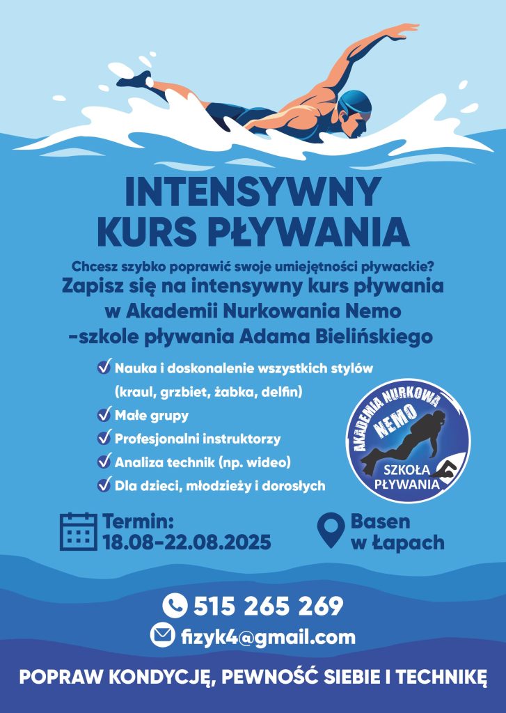 ulotka intensywnego pływania